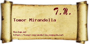 Tomor Mirandella névjegykártya